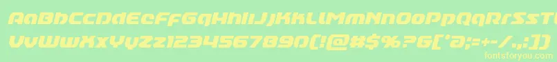 Annapolislowercasecondital Font – Yellow Fonts on Green Background