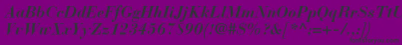 BauerBodoniBoldItalic Font – Black Fonts on Purple Background