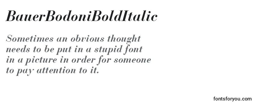 BauerBodoniBoldItalic Font