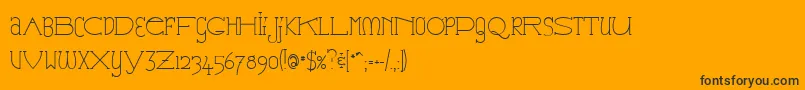 CatharsisEspresso Font – Black Fonts on Orange Background