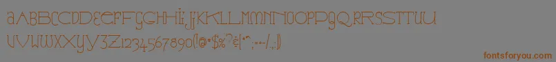 CatharsisEspresso Font – Brown Fonts on Gray Background