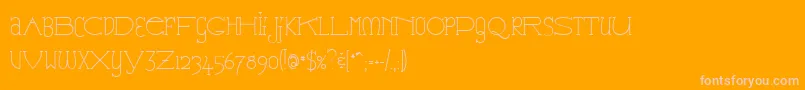 CatharsisEspresso Font – Pink Fonts on Orange Background