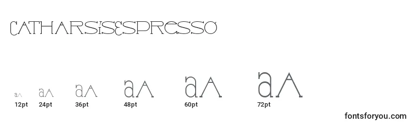 Размеры шрифта CatharsisEspresso