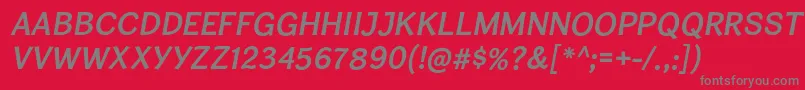 CardiganTitlingSbIt Font – Gray Fonts on Red Background