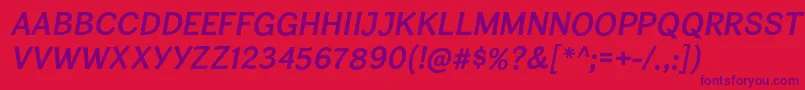 CardiganTitlingSbIt Font – Purple Fonts on Red Background