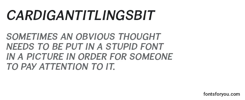 Review of the CardiganTitlingSbIt Font