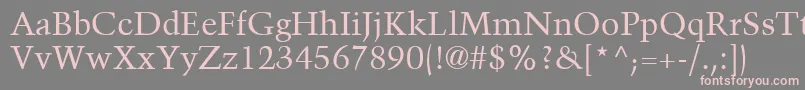 TrumpMediaevalLtRoman Font – Pink Fonts on Gray Background