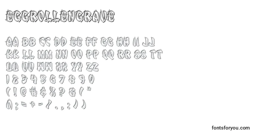 A fonte Eggrollengrave – alfabeto, números, caracteres especiais