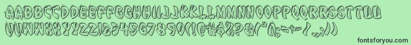 Eggrollengrave Font – Black Fonts on Green Background