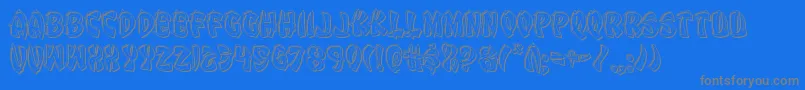 Eggrollengrave Font – Gray Fonts on Blue Background