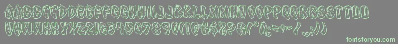 Eggrollengrave-Schriftart – Grüne Schriften auf grauem Hintergrund