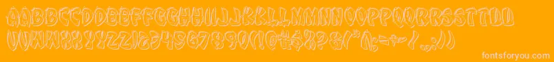 Eggrollengrave Font – Pink Fonts on Orange Background
