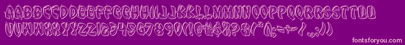 Eggrollengrave Font – Pink Fonts on Purple Background