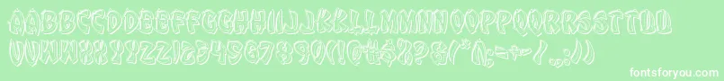 Eggrollengrave Font – White Fonts on Green Background