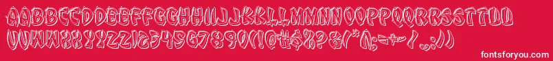 Eggrollengrave Font – White Fonts on Red Background