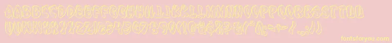 Eggrollengrave Font – Yellow Fonts on Pink Background