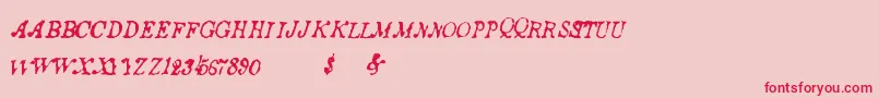 Ancientstory Font – Red Fonts on Pink Background