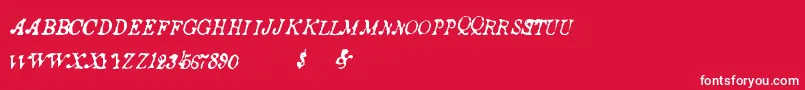 Ancientstory Font – White Fonts on Red Background