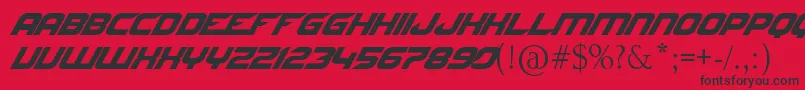 NfsByJltv Font – Black Fonts on Red Background