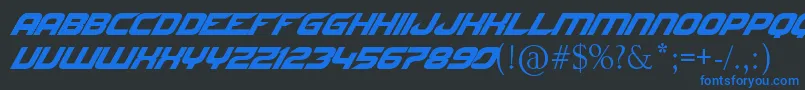 NfsByJltv Font – Blue Fonts on Black Background