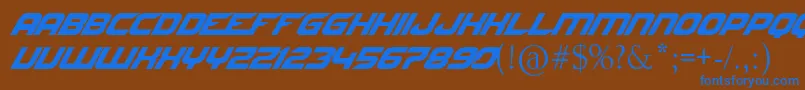 NfsByJltv Font – Blue Fonts on Brown Background
