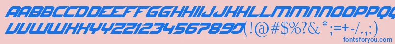 NfsByJltv Font – Blue Fonts on Pink Background