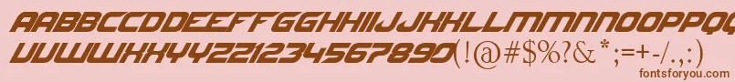 NfsByJltv Font – Brown Fonts on Pink Background