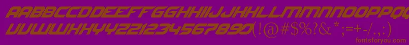 NfsByJltv Font – Brown Fonts on Purple Background