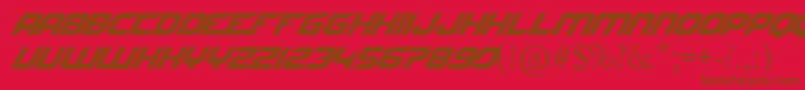 NfsByJltv Font – Brown Fonts on Red Background