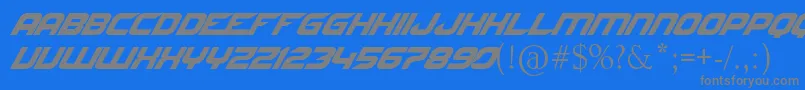 NfsByJltv Font – Gray Fonts on Blue Background