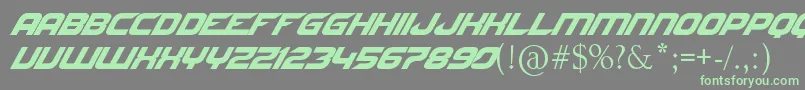 NfsByJltv Font – Green Fonts on Gray Background