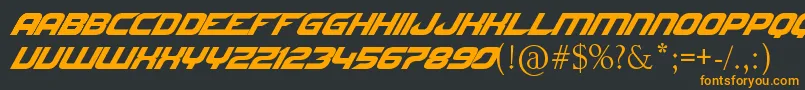 NfsByJltv Font – Orange Fonts on Black Background