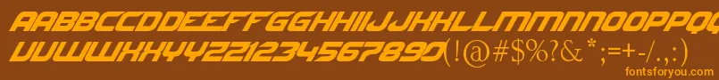 Шрифт NfsByJltv – оранжевые шрифты на коричневом фоне