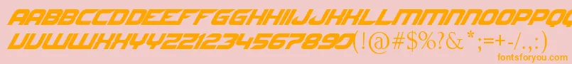 NfsByJltv Font – Orange Fonts on Pink Background
