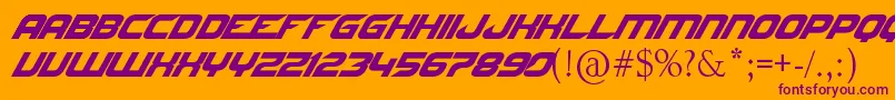 NfsByJltv Font – Purple Fonts on Orange Background