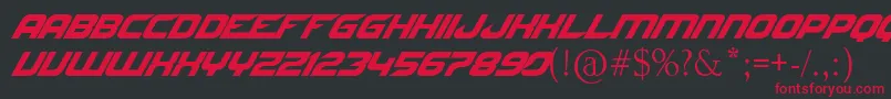 NfsByJltv Font – Red Fonts on Black Background