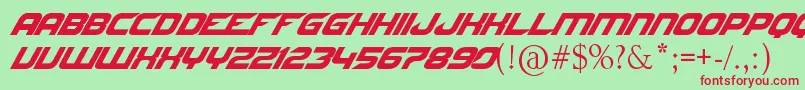 NfsByJltv Font – Red Fonts on Green Background