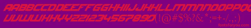 NfsByJltv Font – Red Fonts on Purple Background