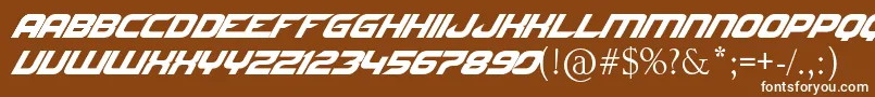 NfsByJltv Font – White Fonts on Brown Background