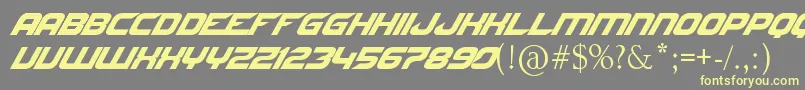 NfsByJltv Font – Yellow Fonts on Gray Background