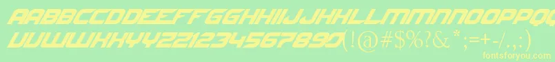 NfsByJltv Font – Yellow Fonts on Green Background