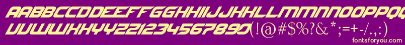 NfsByJltv Font – Yellow Fonts on Purple Background