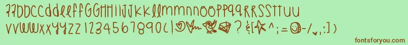 Tammyrae Font – Brown Fonts on Green Background