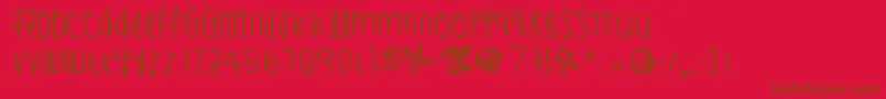 Tammyrae Font – Brown Fonts on Red Background