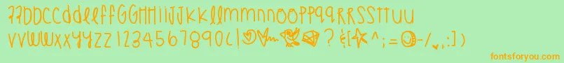 Tammyrae Font – Orange Fonts on Green Background