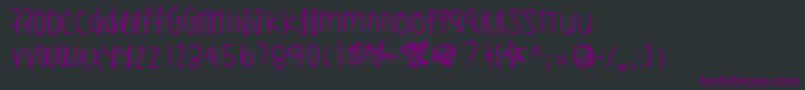 Tammyrae Font – Purple Fonts on Black Background