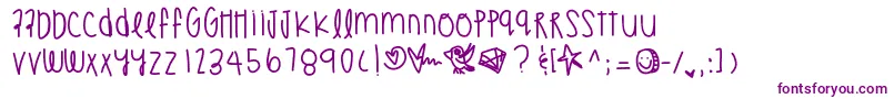 Tammyrae Font – Purple Fonts on White Background