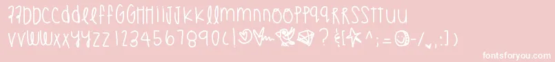 Tammyrae Font – White Fonts on Pink Background