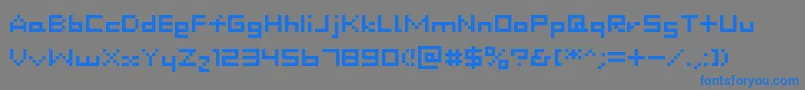 Dustdot Font – Blue Fonts on Gray Background