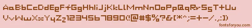 Dustdot Font – Brown Fonts on Pink Background